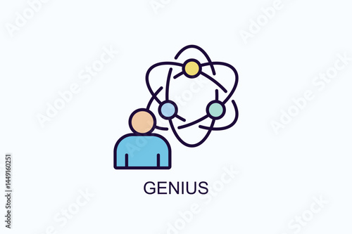 Genius Icon Or Logo Isolated Illustration