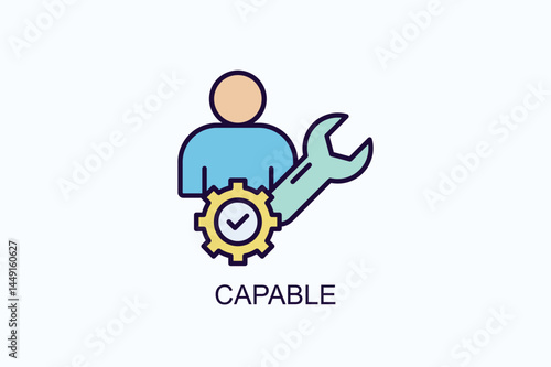 Capable Icon Or Logo Isolated Illustration