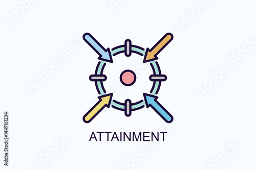 Attainment Icon Or Logo Isolated Illustration