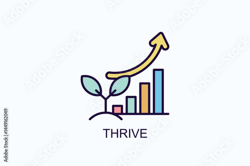 Thrive Icon Or Logo Isolated Illustration