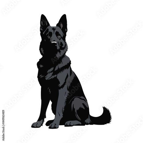 German shepherd vector