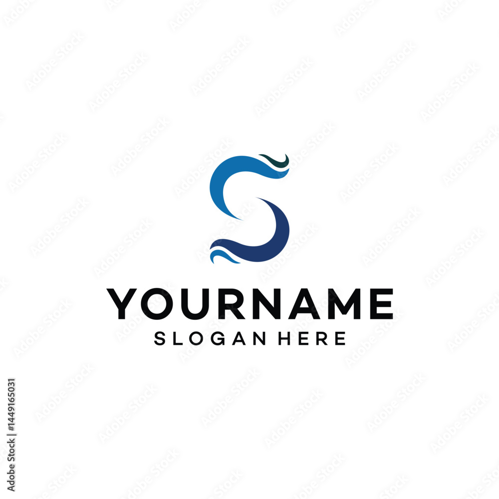 S letter initial logo design template illustration vector S letter initial logo design template illustration vector