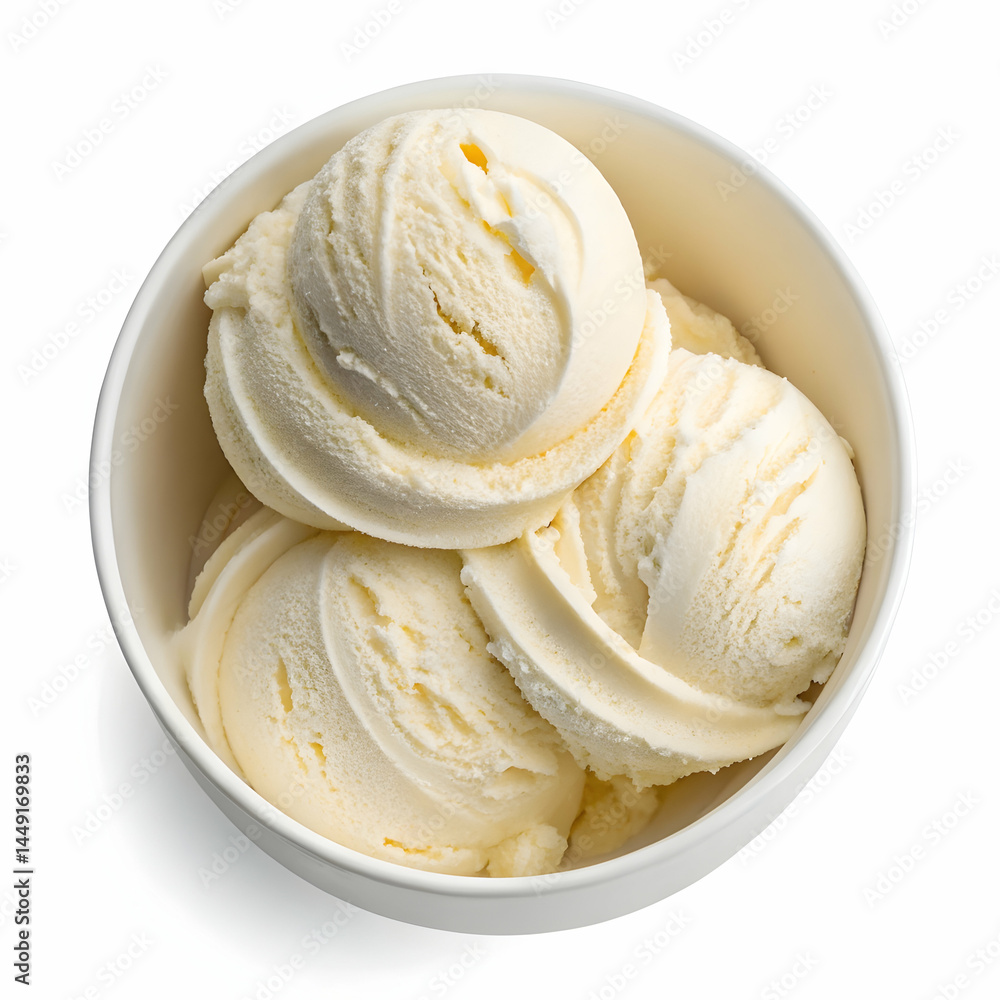 Delicious Vanilla Ice Cream in a Bowl Delicious Vanilla Ice Cream in a Bowl