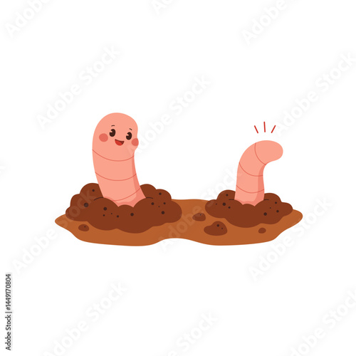 Earthworm in the dirt
