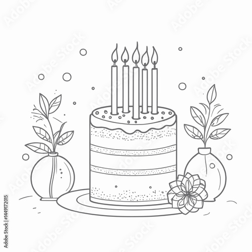 Anniversary Car Coloring Page SUV Landscape Nature Design