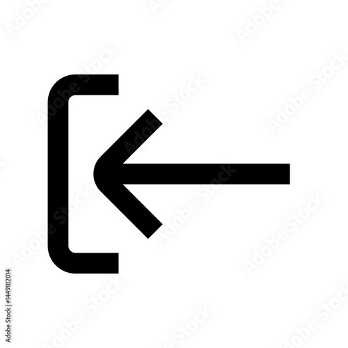 Free Download Enter icon in black color, outline style and white background - GFXLoad