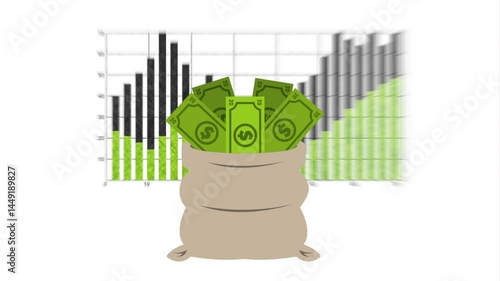 Finances and economy bag money