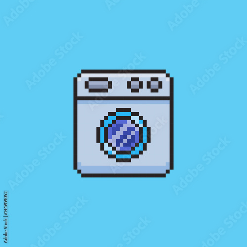 Pixel art washing machine game asset design