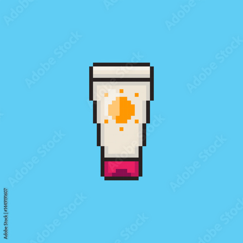 Pixel art Sunscreen Tube game asset design