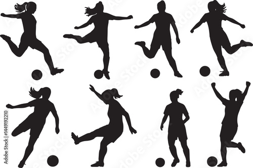football players silhouettes