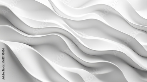 Fototapeta Naklejka Na Ścianę i Meble -  A monochrome sand dune pattern with soft, flowing curves.