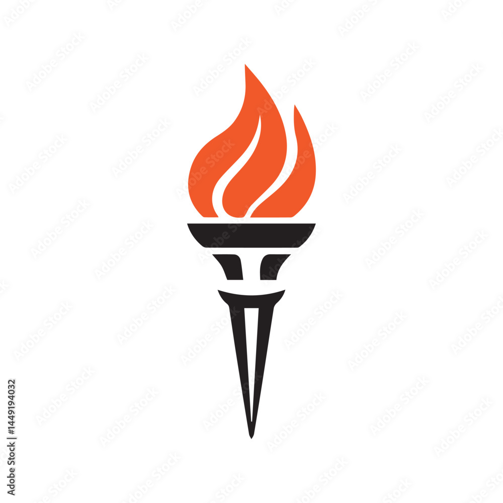 Torch Logo Design Graphic Illustration Torch Logo Design Graphic Illustration
