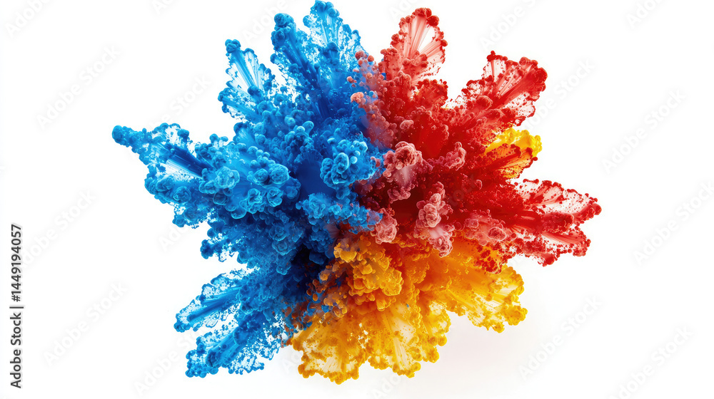 Obraz premium Colorful ink explosion, vibrant hues swirling