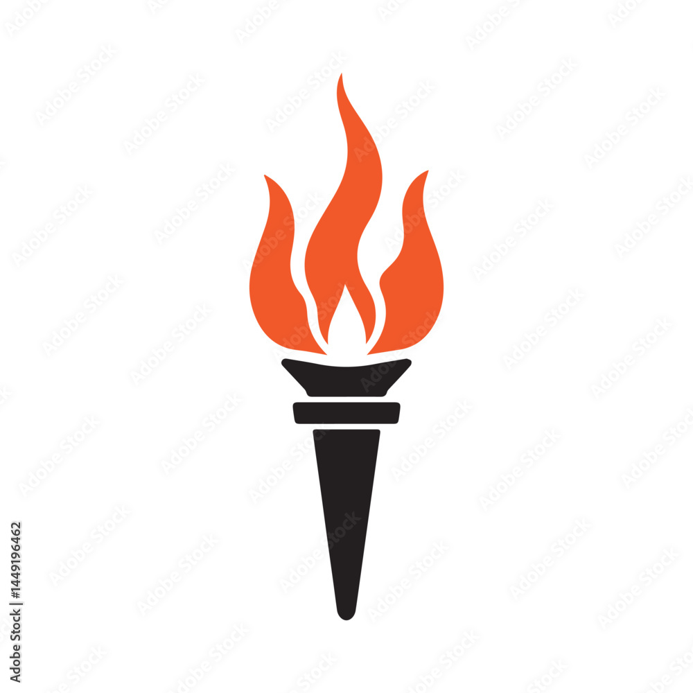Torch Logo Design Graphic Illustration Torch Logo Design Graphic Illustration