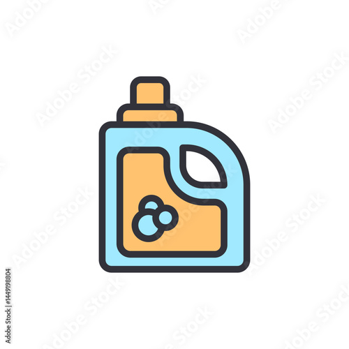 Detergent colored icons, minimalist vector illustration ,simple transparent graphic element .Isolated on white background