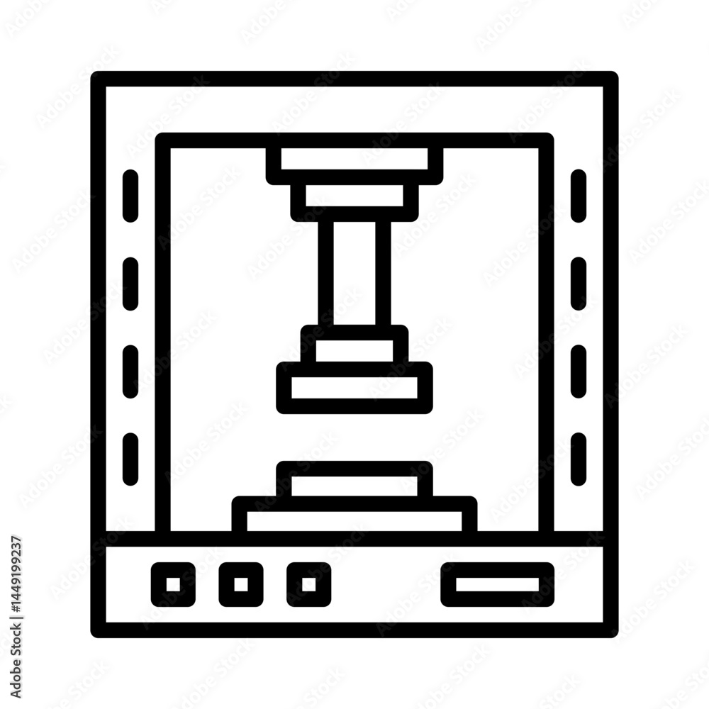 Press Machine Icon Press Machine Icon