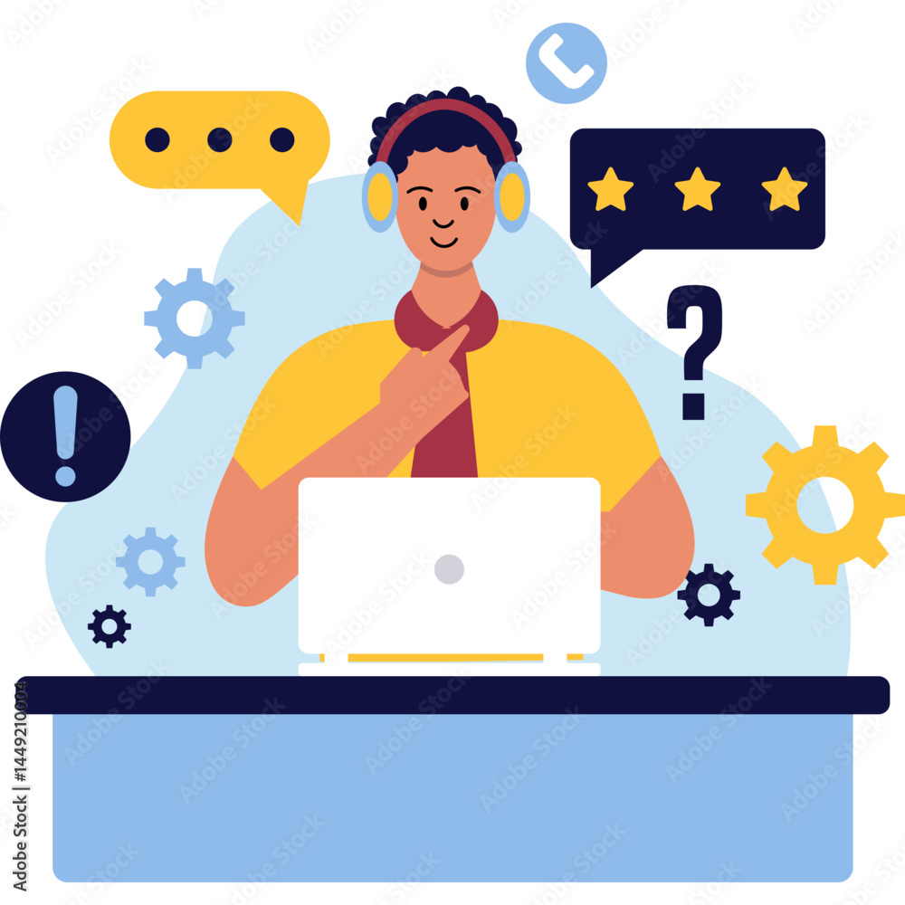 Customer Service Illustration Customer Service Illustration