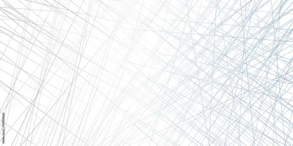 Fototapeta premium Abstract luxury Silver geometric random chaotic lines with many squares and triangles shape background. Modern design with white transparent material in triangle diamond and squares shapes in random.