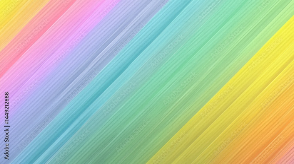 Obraz premium Colorful diagonal striped background with soft gradient transitions. Ideal for wallpaper, graphic design, and digital art projects. Vibrant and modern visual appeal.