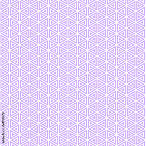 Lavender Purple Geometric Triangle Pattern Seamless Repeat Background Texture Design Art Lilac White
