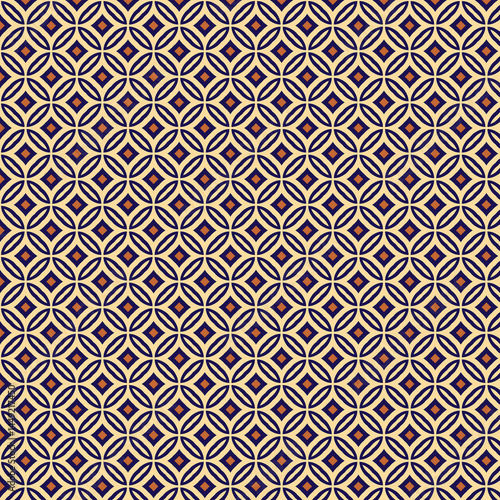 Elegant Geometric Seamless Pattern Design Beige Blue Brown Repeating Texture Background Modern Style