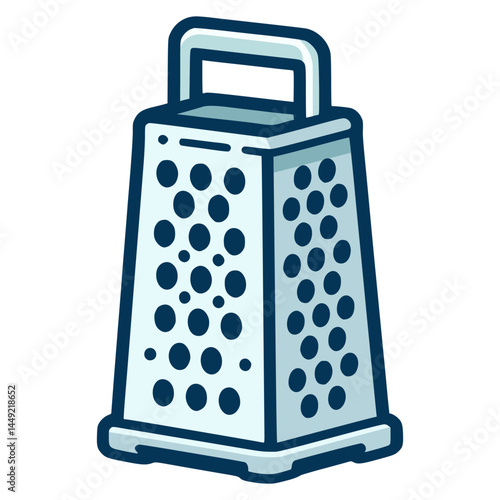 grater cook tool kitchen flat color vector illustration template design