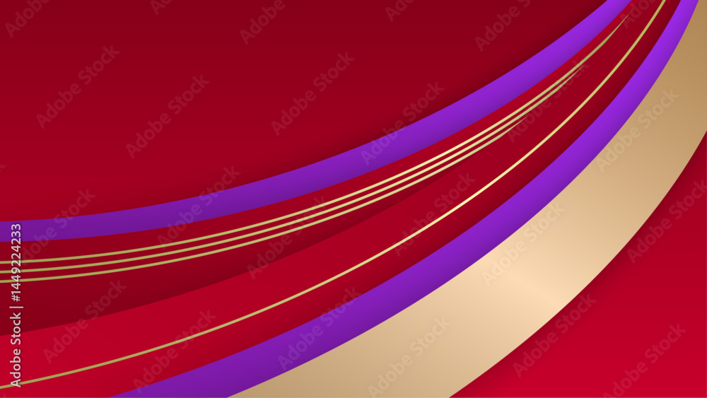 Abstract background with vibrant red, gold, and purple curved lines. Ideal for web design projects, branding, print materials, and backgrounds. Abstract background with vibrant red, gold, and purple curved lines. Ideal for web design projects, branding, print materials, and backgrounds.