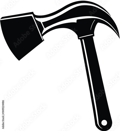 Minimalist Claw Hammer Silhouette – Bold Graphic Icon & Industrial Design