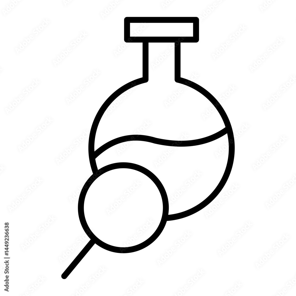 Obraz premium flask line icon