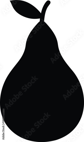 pear fruit silhouette icon vector on white 