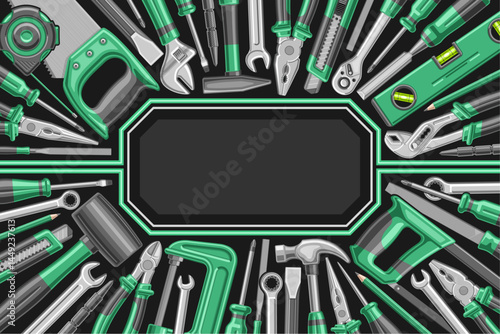 Vector frame with many Hardware Tools