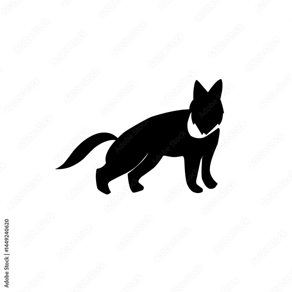 Fototapeta premium dog silhouette icon