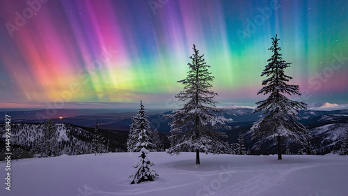 winter landscape with trees