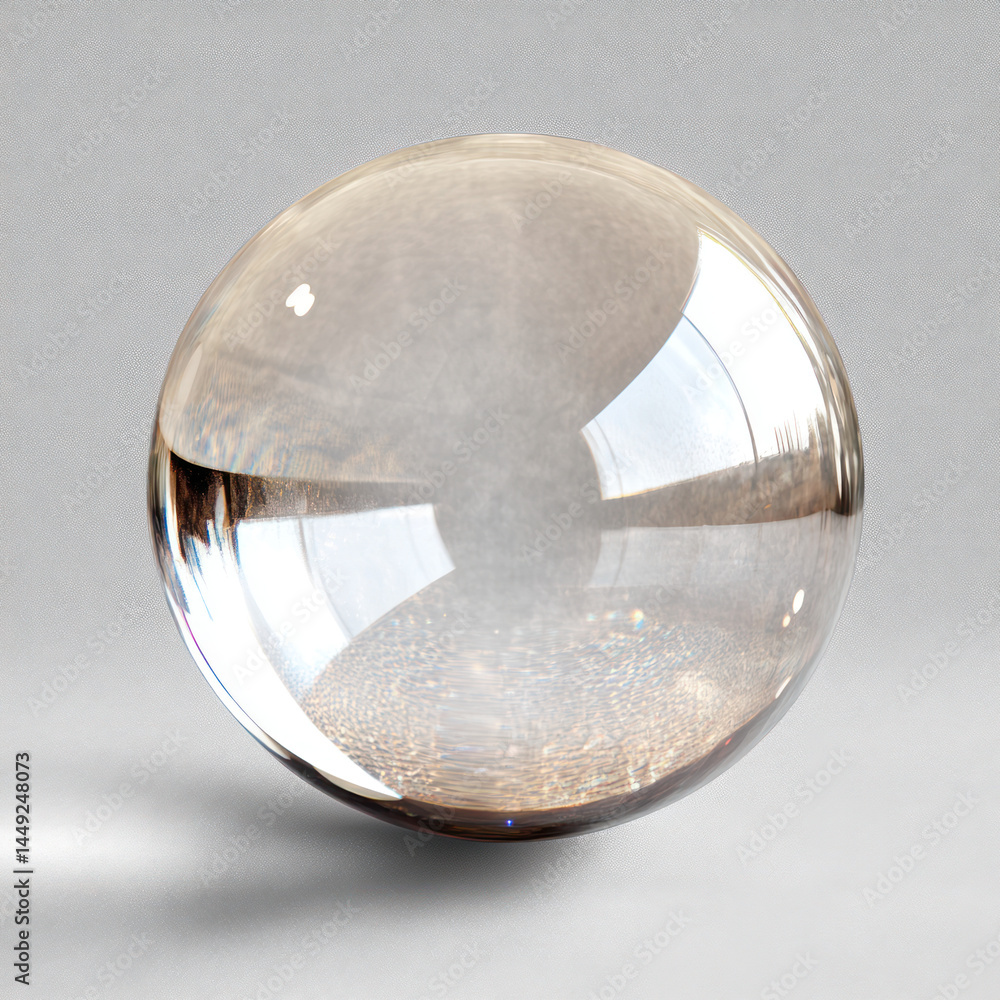 Obraz premium glass sphere on white background