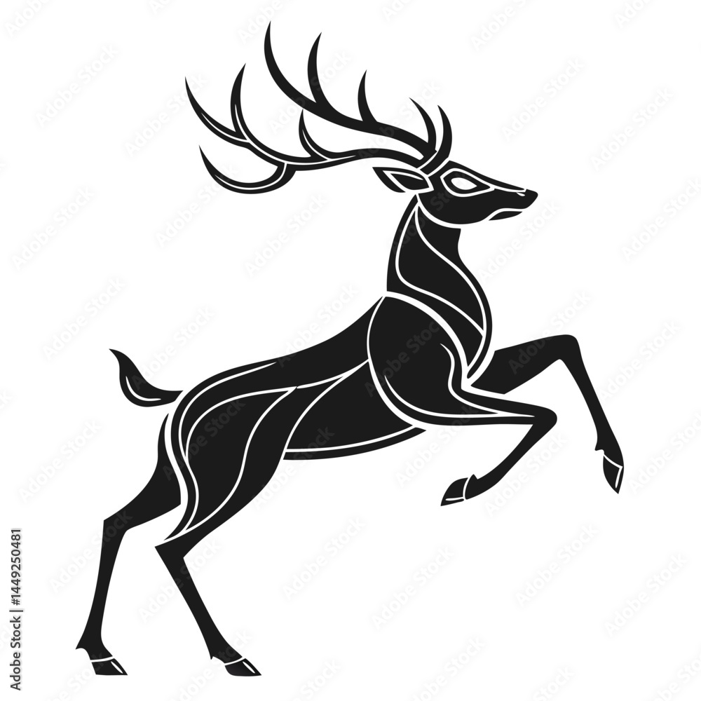 silhouette of a deer silhouette of a deer