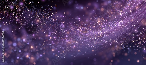 Obraz na płótnie Purple violet on dark shiny glitter background. Generative AI technology.
w salonie
