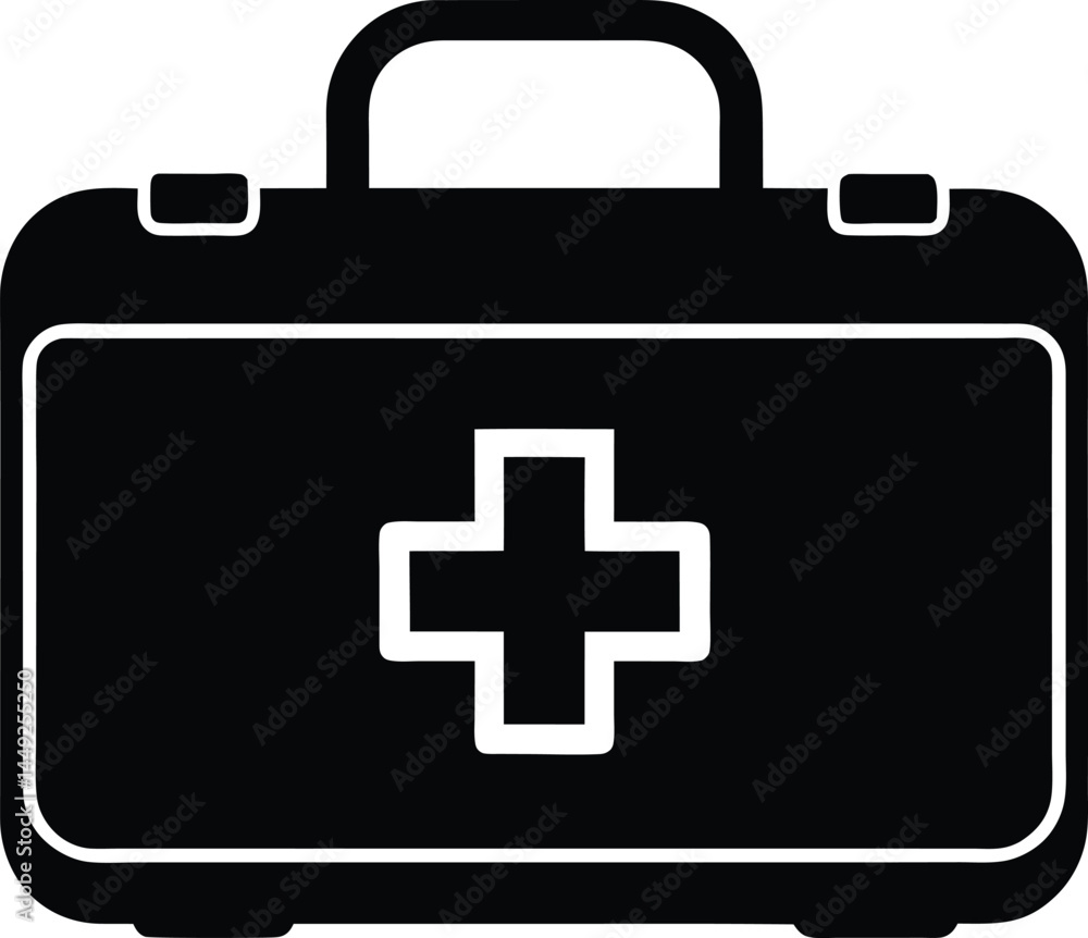 vector first aid kit icon on white background vector first aid kit icon on white background