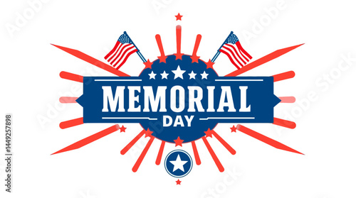 Memorial day usa american flag patriotic celebration honoring veterans and fallen heroes design