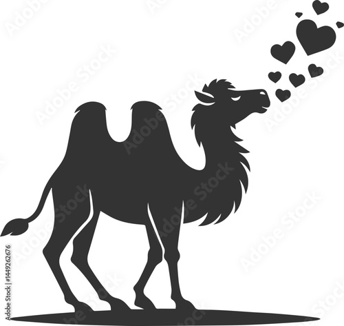 Vector desert animal camel silhouette