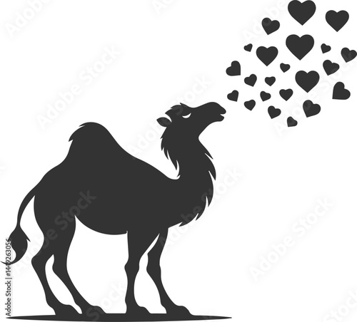 Vector desert animal camel silhouette