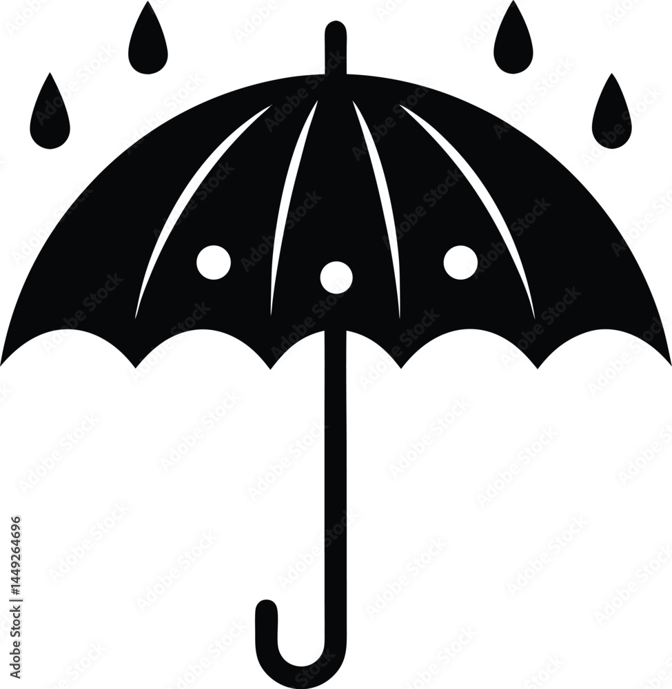 vector umbrella with raindrops on white background.eps vector umbrella with raindrops on white background.eps