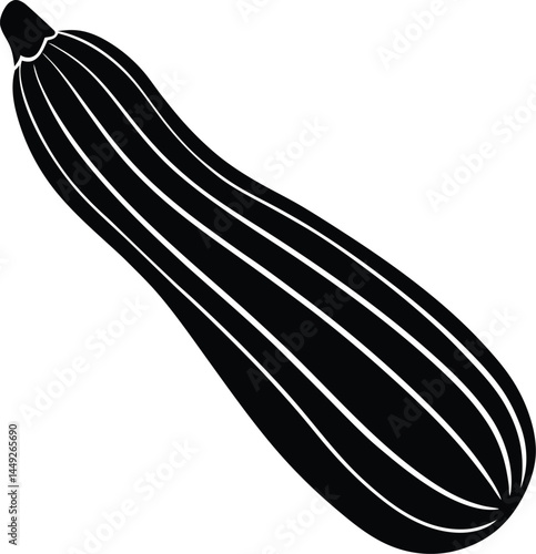 zucchini silhouette vector on white background .eps