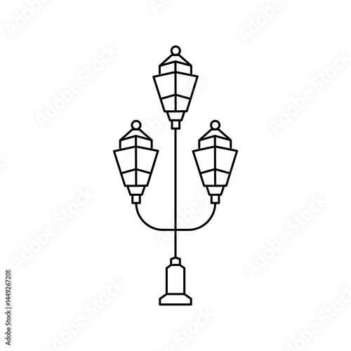 vector illustration of an electric lamp