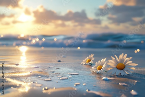 Serene seascape at sunrise