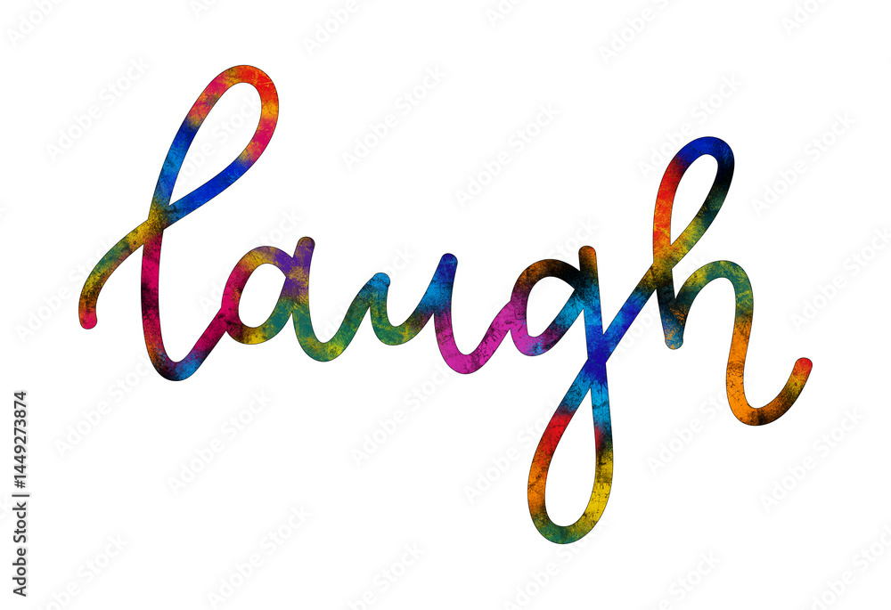 Laugh typography text message Laugh typography text message