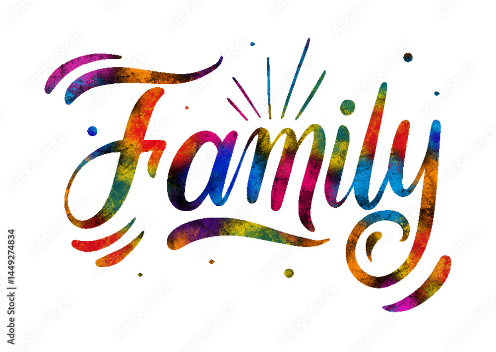 Obraz premium Inspirational words design Family