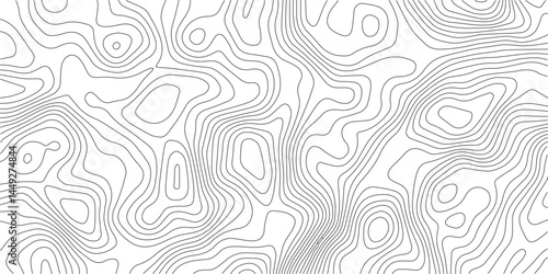 Abstract topographic contours map background .Topographic background and texture, monochrome image. Topography and geography map grid abstract backdrop. Business concept. Topography map concept.	