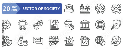 sector of society icon sheet