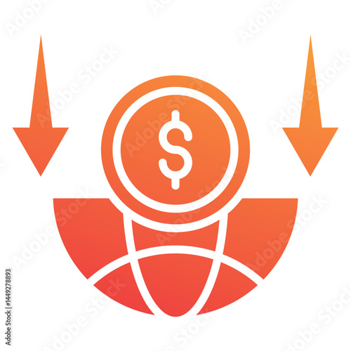 Economic Down Icon