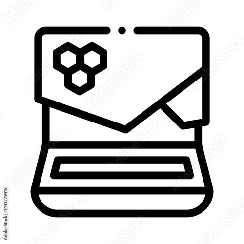 beeswax wrap line icon